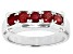 Red Mahaleo® Ruby Rhodium Over Sterling Silver Men's Wedding Band Ring 1.64ctw