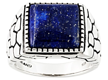 Picture of Blue Lapis Sterling Silver Mens Ring