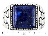 Blue Lapis Sterling Silver Mens Ring