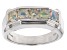 Ethiopian Opal Rhodium Over Sterling Silver Meens Wedding Band Ring .70ctw