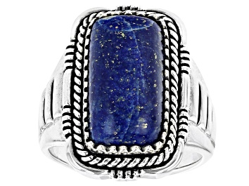 Picture of Blue Lapis Lazuli Sterling Silver Men's Ring