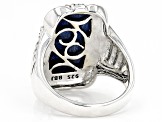 Blue Lapis Lazuli Sterling Silver Men's Ring