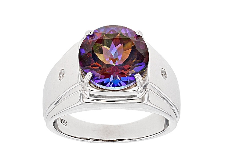 Cosmopolitan Beyond™ Topaz Rhodium Over Silver Men's Ring 5.85ctw