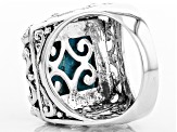 Blue turquoise sterling silver gent's ring