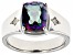 Multi-Color Quartz Rhodium Over Sterling Silver Men's Ring 2.49ctw