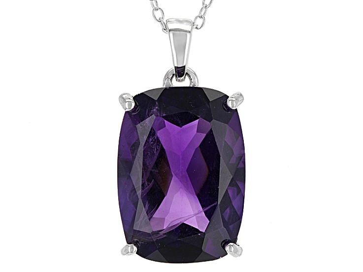 Purple Amethyst Sterling Silver Solitaire Pendant With Chain 9 78ct Purple Amethyst Sterling Silver Solitaire Pendant With Chain 9 78ct Mmh324 Jtv Com