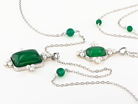 Green Onyx Sterling Silver Necklace