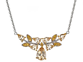Yellow Beryl Sterling Silver Necklace 3.62ctw