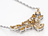 Yellow Beryl Sterling Silver Necklace 3.62ctw