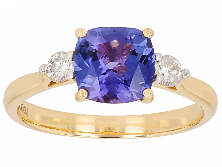 Blue Tanzanite 18k Yellow Gold Ring 1.94ctw