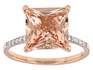 Picture of Peach Morganite 14K Rose Gold Ring 3.74ctw