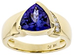 Blue Tanzanite 14K Yellow Gold Ring 2.05ctw