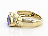 Blue Tanzanite 14K Yellow Gold Ring 2.05ctw