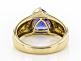 Blue Tanzanite 14K Yellow Gold Ring 2.05ctw