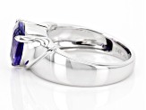 Blue Tanzanite Rhodium Over 14K White Gold Ring 2.05ctw