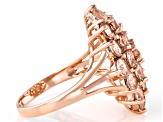 Peach Morganite 18K Rose Gold Over Sterling Silver Ring 3.30ctw