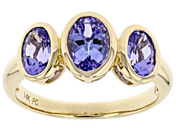 Picture of Blue Tanzanite 14K Yellow Gold Ring 2.43ctw