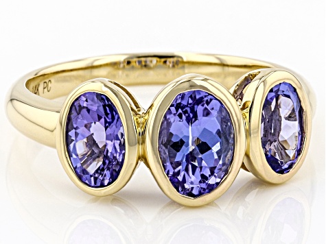 Blue Tanzanite 14K Yellow Gold Ring 2.43ctw