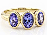 Blue Tanzanite 14K Yellow Gold Ring 2.43ctw