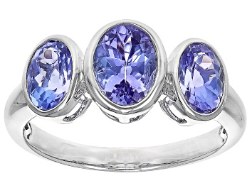 Picture of Blue Tanzanite Rhodium Over 14k White Gold Ring 2.43ctw