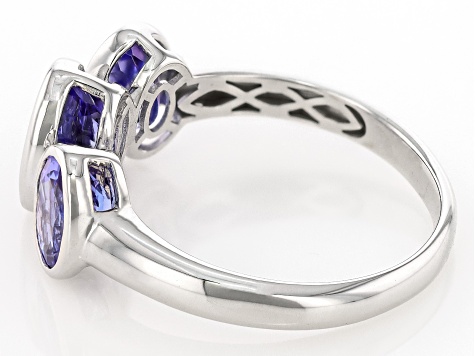 Blue Tanzanite Rhodium Over 14k White Gold Ring 2.43ctw