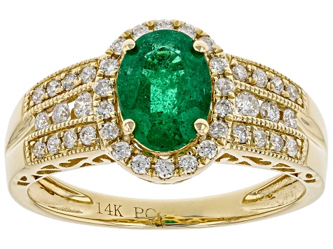Green Emerald 14k Yellow Gold Ring 1.53ctw