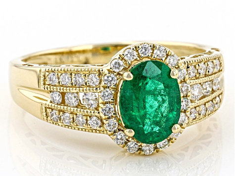 Green Emerald 14k Yellow Gold Ring 1.53ctw
