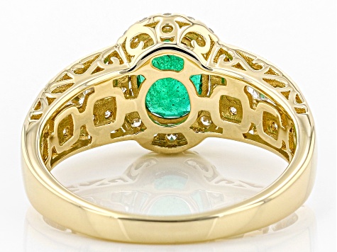 Green Emerald 14k Yellow Gold Ring 1.53ctw