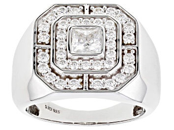 Picture of Moissanite Platineve Mens Ring 1.88ctw DEW.