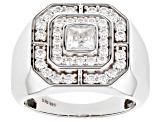 Moissanite Platineve Mens Ring 1.88ctw DEW.