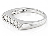 Moissanite platineve mens ring .50ctw DEW.