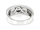 Moissanite platineve mens ring .30ctw DEW.