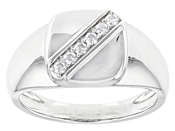 Picture of Moissanite Platineve Mens Ring .18ctw DEW.