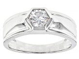 Moissanite Platineve Mens Ring 1.00ct DEW.