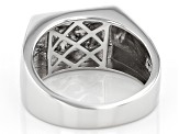 Moissanite Platineve Mens Ring .36ctw Dew