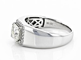 Moissanite Platineve Mens Ring 2.09ctw DEW.