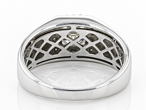 Moissanite Platineve Mens Ring 2.09ctw DEW.