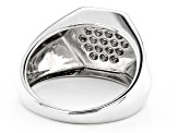 Moissanite Platineve Mens Ring .57ctw DEW.