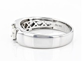 Moissanite Platineve Mens Ring .80ct DEW.