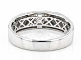Moissanite Platineve Mens Ring .80ct DEW.