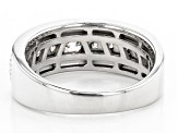 Moissanite platineve mens ring 1.60ctw DEW.