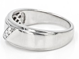 Moissanite platineve mens ring .12ctw DEW.