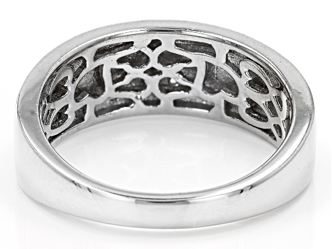 Moissanite platineve mens ring .12ctw DEW.