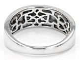 Moissanite platineve mens ring .12ctw DEW.