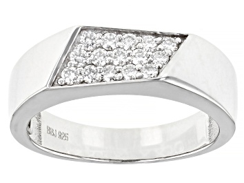 Picture of Moissanite platineve mens ring .48ctw DEW.