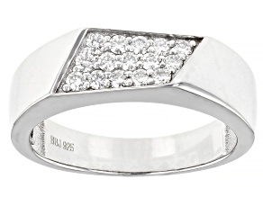 Moissanite platineve mens ring .48ctw DEW.