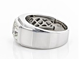 Moissanite Platineve  Solitaire Mens Ring 2.30ct DEW.