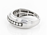 Moissanite Platineve  Mens Ring .39ctw DEW.