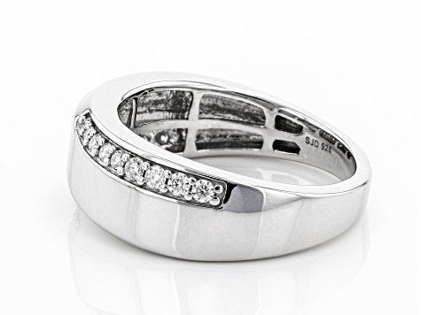 Moissanite Platineve Mens Ring .40ctw DEW.