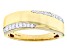 Moissanite 14k Yellow Gold Over Silver Mens Ring .40ctw DEW.